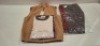 20 X BRAND NEW DAN JOHN MIXED CLOTHING LOT TO INCLUDE BODYWARMER IN BROWN IN SIZE L , PANTS IN BLACK IN SIZE 50 , JUMPER IN WHITE AND BLACK IN XXXL ETC IN ONE TRAY (TRAYS NOT INCLUDED)