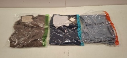 20 X BRAND NEW DAN JOHN MIXED CLOTHING LOT TO INCLUDE SWEATSHIRT IN NAVY IN SIZE M , BUTTONED SWEATSHIRT IN GREY IN L , SWEATSHIRT IN BLUE IN SIZE XL ETC IN ONE DAY (TRAYS NOT INCLUDED)