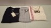 20 X BRAND NEW DAN JOHN MIXED CLOTHING LOT TO INCLUDE VARSITY ZIPPED FLEECE IN SIZE XXL , JUMPER IN BROWN AND WHITE IN SIZE M , SHIRT IN GREY/BLUE IN SIZE 41 ETC IN ONE TRAY (NOTE TRAY NOT INCLUDED)