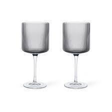 5 X BRAND NEW SETS OF 2 FERM RIPPLE RED WINE GLASSES IN 5 BOXES - TOTAL RRP £200