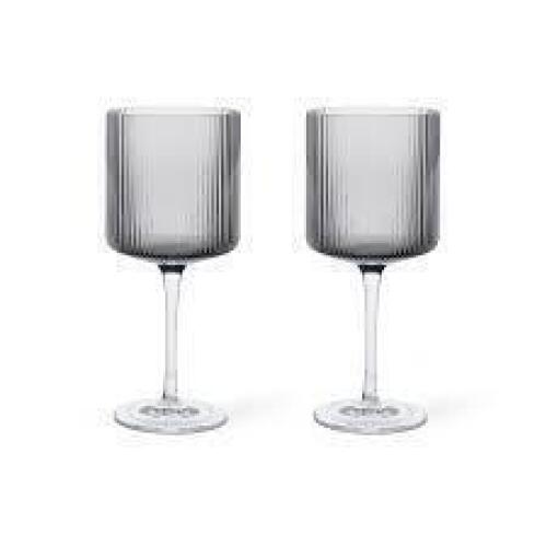 5 X BRAND NEW SETS OF 2 FERM RIPPLE RED WINE GLASSES IN 5 BOXES - TOTAL RRP &pound;200