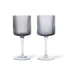 10 X BRAND NEW SET OF 2 FERM RIPPLE WHITE WINE GLASSES IN 10 BOXES - TOTAL RRP £400