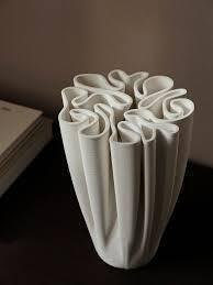 2 X BRAND NEW IN BOX FERM DEDALI VASES IN SIZE LARGE IN OFF - WHITE - RRP EACH £125