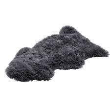 4 X BRAND NEW SKANDI LOCK MAORI GREY SHEEP SKIN RUGS IN SIZE L 105 X W 65
