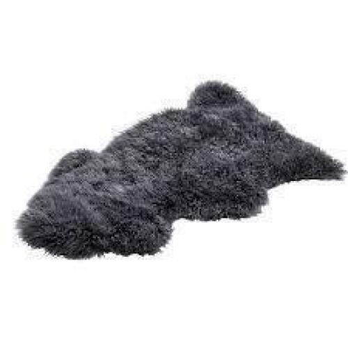 4 X BRAND NEW SKANDI LOCK MAORI GREY SHEEP SKIN RUGS IN SIZE L 105 X W 65