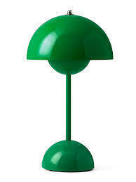 2 X BRAND NEW FLOWERPOT VP9 VERNER PANTON 1968 PORTABLE LAMP IN SIGNAL GREEN AND TANGY PINK - RRP EACH £136 IN TWO BOXES