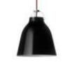 2 X BRAND NEW IN BOXES LOT CONTAINING 1 CARAVAGGIO MATT PENDANT MATT P2 IN DARK ULTRAMARINE WITH 3M GREY CORD E27 MAX 100W AND 1 CARAVAGGIO PS BLACK HIGH- GLOSS LACQUERED LAMP IN 2 BOXES TOTAL RRP &pound;500 - 2