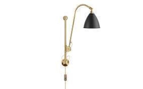 1 X BRAND NEW IN BOX GUBI BESTLITE BL5 WALL LAMP IN SOFT BLACK SEMI MATT WITH BRASS BASE - RRP &pound;699