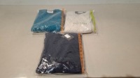 20 X BRAND NEW DAN JOHN MIXED CLOTHING LOT CONTAINING SWEATSHIRT IN TEAL IN XXL , TURTLE NECK JUMPER IN BEIGE IN SIZE XL , JUMPER IN NAVY IN SIZE XXL ETC IN ONE TRAY (NOTE - TRAY NOT INCLUDED)