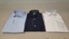 45 X DAN JOHN MIXED SHIRTS IN MIXED COLOURS LIGHT BLUE,WHITE AND NAVY BLUE IN SIZES 36,40,41,42 IN TWO TRAYS (TRAYS NOT INCLUDED)