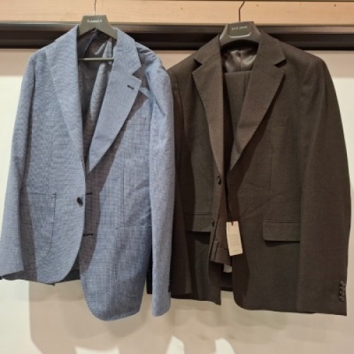 5 X BRAND NEW DAN JOHN BLAZERS LOT TO INCLUDE 4X BLAZERS IN BROWN IN SIZES 50,52,54 AND 1 BLAZER IN WHITE/BLUE IN SIZE 48 - RRP EACH &pound;130