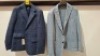 5 X BRAND NEW DAN JOHN BLAZERS LOT TO INCLUDE 3 X IN DARK BLUE IN SIZES 46, 48 AND 50, 2 IN WHITE / BLUE IN SIZES 52 AND 58 - RRP &pound;130