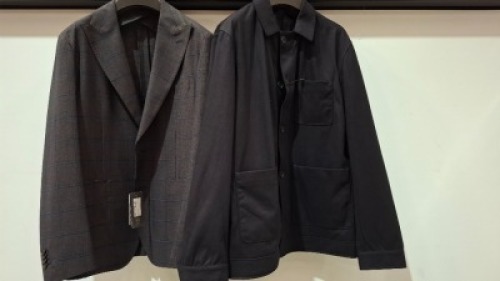 5 X BRAND NEW DAN JOHN BLAZERS ALL IN BROWN IN SIZES 48,48,50 AND L - RRP EACH &pound;130