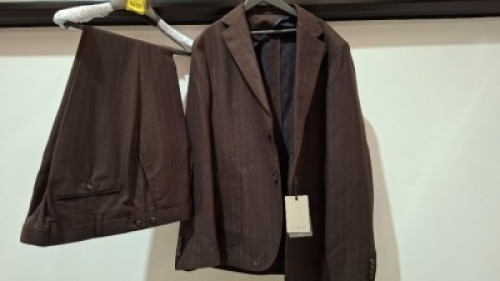 5 X BRAND NEW DAN JOHN BLAZERS WITH PANTS ALL IN BROWN IN SIZES 50, 52 AND XL - RRP &pound;130