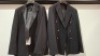 5 X BRAND NEW DAN JOHN BLAZERS LOT ALL IN BLACK 4 X WITH PANTS IN SIZES 48 AND 52, 1 X WITHOUT PANTS IN SIZE 48 - RRP &pound;130