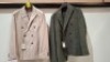 5 X BRAND NEW DAN JOHN BLAZERS LOT TO INCLUDE 4 X IN MOSS GREEN IN SIZES 50, 52, 54 AND 56, 1 X IN BROWN IN SIZE 52 - RRP - &pound;130