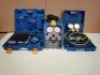 4 PIECE MIXED TOOL LOT CONTAINING 1 X VALUE ELECTRONIC REFRIGERANT SCALE ( VES - 100 A ) 2 X VALUE DUAL VALVULE REFRIGERANT GAUGES - 1 HAS HOSES AND CARRY CASE - 1 HAS NO HOSES OR CARRY CASE 1 X PROMAX ATB MINI MAX REFRIGERANT RECOVERY UNIT - DIALS DAMAG