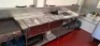 HEDLEY TWIN AXLE CATERING TRAILER SIZE :- 21 FT LONG, 7.3 FT WIDE, 11 FT HIGH (6.4 M X 2.22 M X 3.35 M) SERIAL NO. 11110000000002054 YOM: 2016 GW 2600 KG EACH AXLE 1300 KG WITH KEYS. DOUBLE DROP DOWN COUNTER, STAINLESS STEEL PREP AREA, EXTRACTION, TWIN - 10