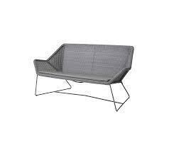 1 X BRAND NEW WITH BOX CANE - LINE GARDEN BREEZE 2 SEATER SOFA IN GREY IN SIZE L 154 X D 76 X H 78 - RRP £1,615