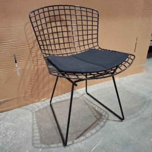 1 X BRAND NEW SYXL IRON ARMLESS CHAIR IN METAL BLACK IN SIZE H 73 X W 54 X D 45 - RRP &pound;299