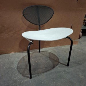 1 X BRAND NEW GUBI MATEGOT NAGASAKI CHAIR IN BLACK / WITH IN SIZE H 74 X W 60 X D 44 - RRP £ 449