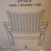 1 X BRAND NEW IN BOX CH25 HANS J WEGNER 1950 ARMCHAIR IN OAK IN SIZE W 71 X D 73 X H 73 - RRP &pound;3,408 - 2