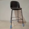 1 X BRAND NEW GUBI BEETLE BAR CHAIR FULLY UPHOLSTERED IN BLACK IN SIZE 56 X 56 X 119 - RRP &pound;999