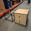 1 X BRAND NEW AUDO COPENHAGEN FRAME 35 SIDE TABLE WITH 2 DRAWERS IN OAK IN SIZE H 63 X W 35 X D 35 - RRP &pound;542 - IN TWO BOXES - 2