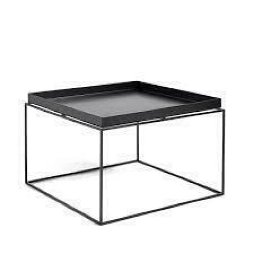 1 X BRAND NEW WITH BOX TRAY TABLE COFFEE SQUARE IN BLACK IN SIZE 60 X 60 X H 39 - RRP &pound;188