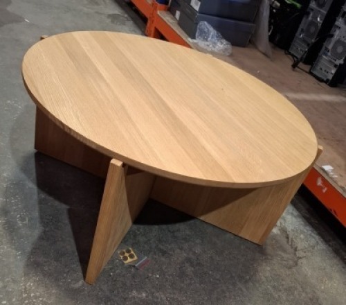 1 X BRAND NEW WITH BOX KRISTINA DAM STUDIO SIMPLE TABLE XL 78 X H36 CM IN WARM LACQUERED OAK - RRP &pound;653
