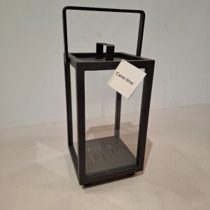 2 X BRAND NEW CANE LIGHTHOUSE LANTERNS IN LAVA GREY ALUMINUM IN SIZE SMALL - RRP EACH £96.45 IN ONE BOX
