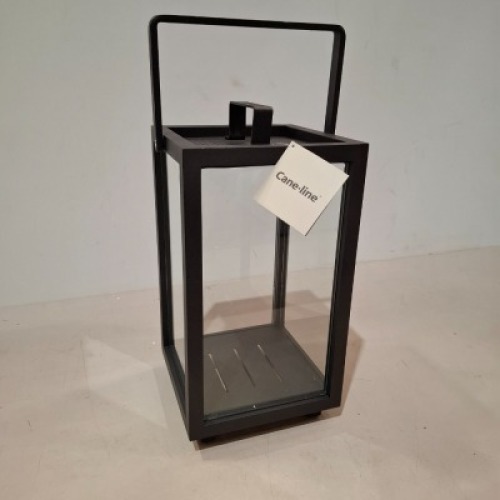 2 X BRAND NEW CANE LIGHTHOUSE LANTERNS IN LAVA GREY ALUMINUM IN SIZE SMALL - RRP EACH &pound;96.45 IN ONE BOX
