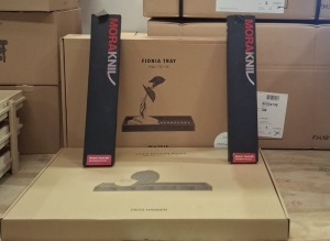 4 X BRAND NEW MIXED LOT CONTAINING DANIA CUTTING BOARD IN TEAK WOOD IN SIZE 56 X 35 , FLONIA TRAY IN OAK IN 52 X 36 , MORAKNIV CARVING FORK IN SIZE 15 CM , MORAKNIV BREAD KNIFE IN SIZE 24 CM IN 4 BOXES