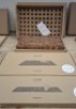 4 X BRAND NEW MIXED LOT CONTAINING 1 FIONIA TRAY IN TEAK IN SIZE 48 X 32 1 DANIA CUTTING BOARD IN TEAK END GRAIN IN SIZE 40 X 24 1 SILD TRAY IN TEAK IN SIZE 49 X 24.5 1 SILD TRAY IN TEAK IN SIZE 55 X 16 IN 4 BOXES
