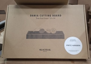 4 X BRAND NEW DANIA CUTTING BOARD IN TEAK END GRAIN IN SIZE 35 X 24 - RRP EACH £119 IN 4 BOXES