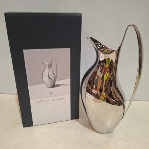 1 X BRAND NEW IN BOX GEORG JENSEN HENNING KOPPEL COLLECTION PITCHER 1.2 L IN STAINLESS STEEL MIRROR - RRP &pound;275
