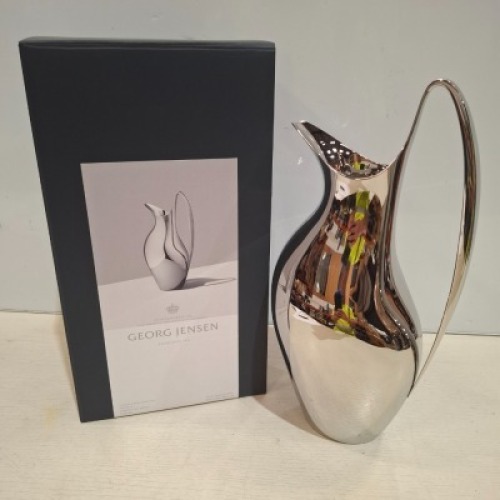 1 X BRAND NEW IN BOX GEORG JENSEN HENNING KOPPEL COLLECTION PITCHER 1.2 L IN STAINLESS STEEL MIRROR - RRP &pound;275