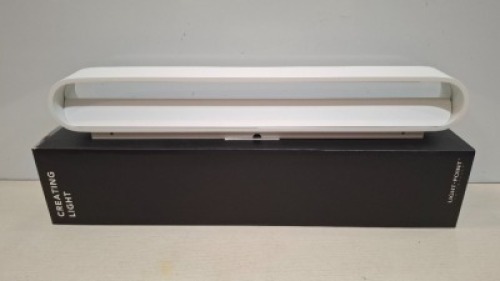 1 X BRAND NEW IN BOX CREATING LIGHT AURA W3 WALL LIGHT IN WHITE / ALUMINIUM - RRP &pound;432