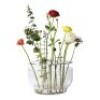 1 X BRAND NEW IN BOX FRITZ HANSEN IKEBANA VASE LARGE IN GLASS / BRASS PLATED IN SIZE DIAM 24CM X H 15,5 - RRP &pound;219