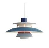 1 X BRAND NEW IN BOX LOUIS POULSEN PH5 MINI PENDANT LIGHT IN HUES OF BLUE - RRP £418