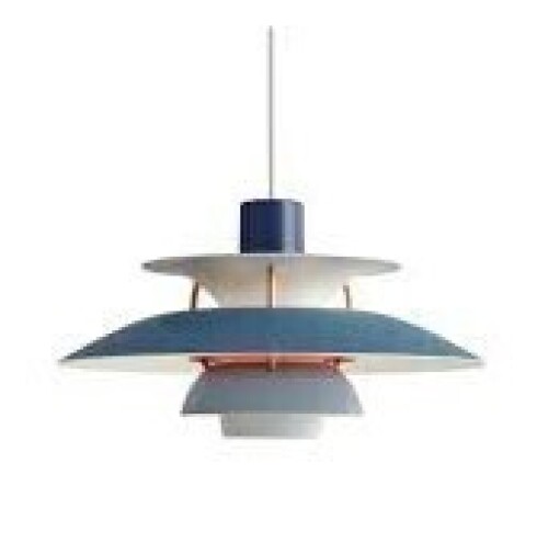 1 X BRAND NEW IN BOX LOUIS POULSEN PH5 MINI PENDANT LIGHT IN HUES OF BLUE - RRP &pound;418