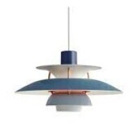 1 X BRAND NEW IN BOX LOUIS POULSEN PH5 MINI PENDANT LIGHT IN HUES OF BLUE - RRP &pound;418