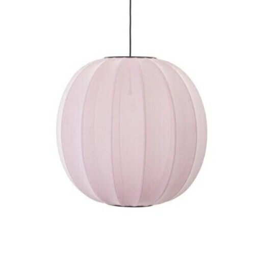 1 X BRAND NEW IN BOX MADE BY HAND KNIT - WHITE ROUND PENDANT LIGHT IN PINK DIAM 60 - RRP &pound;610