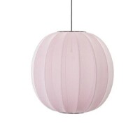 1 X BRAND NEW IN BOX MADE BY HAND KNIT - WHITE ROUND PENDANT LIGHT IN PINK DIAM 60 - RRP &pound;610
