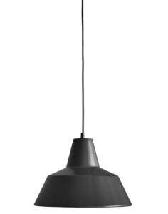 1 X BRAND NEW IN BOX MADE BY HAND WORKSHOP LAMP PENDANT W3 IN MAT BLACK IN SIZE DIAM 35CM - RRP £300