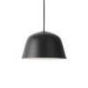 2 X BRAND NEW IN BOXES LOT CONTAINING 1 X MUUTO AMBIT PENDANT LIGHT IN BLACK SIZE SMALL DIAM 25 CM - RRP &pound;175 1 X MUUTO UNFOLD PENDANT LAMP IN ORANGE SIZE SMALL DIAM 23 CM - RRP &pound;195 - TOTAL RRP &pound;370 -