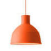 2 X BRAND NEW IN BOXES LOT CONTAINING 1 X MUUTO AMBIT PENDANT LIGHT IN BLACK SIZE SMALL DIAM 25 CM - RRP &pound;175 1 X MUUTO UNFOLD PENDANT LAMP IN ORANGE SIZE SMALL DIAM 23 CM - RRP &pound;195 - TOTAL RRP &pound;370 - - 2