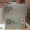 2 X BRAND NEW IN BOXES LOT CONTAINING 1 X MUUTO AMBIT PENDANT LIGHT IN BLACK SIZE SMALL DIAM 25 CM - RRP &pound;175 1 X MUUTO UNFOLD PENDANT LAMP IN ORANGE SIZE SMALL DIAM 23 CM - RRP &pound;195 - TOTAL RRP &pound;370 - - 3