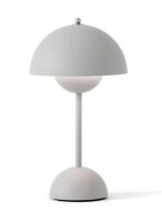 3 X BRAND NEW BOXED FLOWERPOT VP9 VERNER PANTON 1968 TABLE LAMP IN 3 DIFFERENT COLOURS - MATT LIGHT GREY - GREY BEIGE - VERMILION RED - RRP EACH &pound;165 - TOTAL RRP &pound;495 IN 3 BOXES