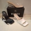 30 X BRAND NEW WOMENS MISSGUIDED SHOES CONTAINING SQUARE TOE HIGH HEEL TIE UP SANDALS IN BLACK , SQUARE TOE BLOCK HEEL MULE SANDAL IN BLACK , MID HEEL BLOCK BARELY THERE FAUX LEATHER IN BLACK , HIGH HEEL BLOCK BARELY THERE SANDAL IN SAND ETC ALL IN SIZE 